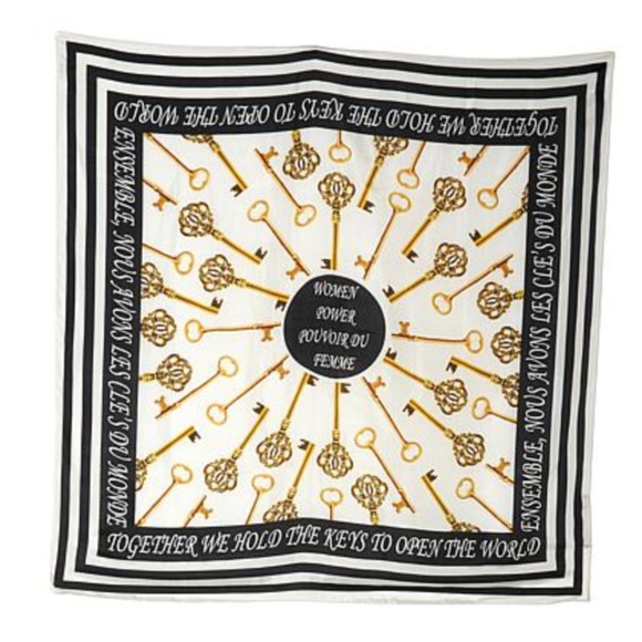 Clever Carriage Company Women Power Key 100% Silk - Picture 1 of 8